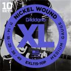 D'ADDARIO EXL115-10P Blues/Jazz Rock - .011 - .049