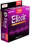 Galerijní obrázek č.2 Tvrdost .013 ELIXIR 16570 Nanoweb Phosphor Bronze Medium (13-56) 3-pack