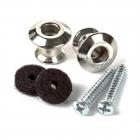 DUNLOP 2PSLS031N - STRAPLOK DUAL DESIGN STRAP BUTTON SET - NICKEL