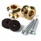 DUNLOP 2PSLS034G - STRAPLOK DUAL DESIGN STRAP BUTTON SET - GOLD
