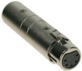 Galerijní obrázek č.1 Konektorové redukce ADAM HALL 7870 Adapter 3 Pin XLR Male to 5 Pin XLR Female